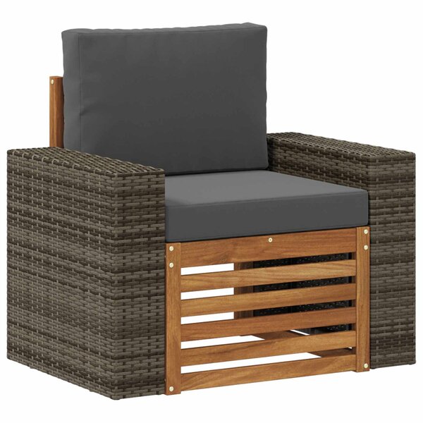 vidaXL Sofa de milieu extérieur Bois d'Acacia Massif Naturel
