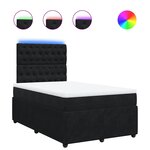 vidaXL Sommier à lattes de lit avec matelas Noir 120x200 cm Velours