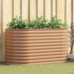 vidaXL Jardinière surélevée Marron 160 x 80 x 81 cm Acier