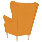 vidaXL Fauteuil jaune foncé 74x84x100 cm tissu