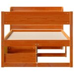 vidaXL Cadre de lit sans matelas cire marron 90x190 cm bois pin massif