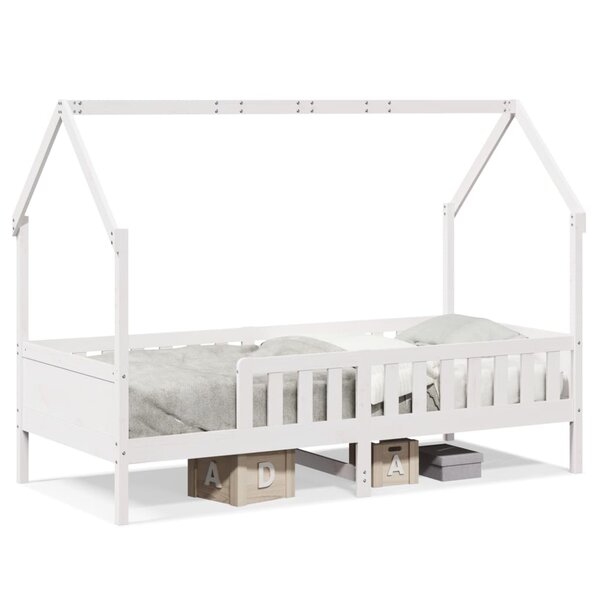 vidaXL Cadre de lit d'enfants forme de maison sans matelas pin