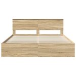vidaXL Cadre de lit Sonoma 180 x 200 cm Bois d'ingénierie