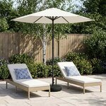 vidaXL Parasol de jardin avec base 230 x 230 cm Polyester