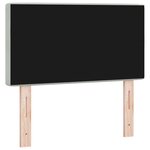 vidaXL Tête de lit LED avec des boutons en cristal capitonnés gris clair de 80 cm en velours