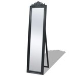 vidaXL Miroir sur pied Style baroque 160x40 cm Noir