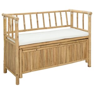 vidaXL Banc de Rangement de Jardin 110 x 47 x 80 cm Bambou Naturel