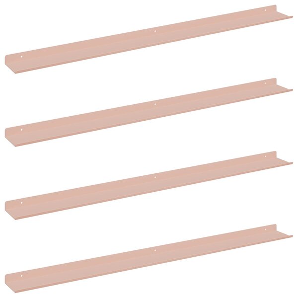 vidaXL Étagère flottante 4 pc Rose 100 x 9 x 2 5 cm Acier