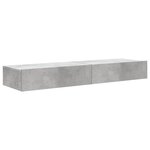 vidaXL Meubles TV avec lumières LED 2 Pièces gris béton 60x35x15 5 cm