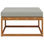 vidaXL Pouf d'Extérieur Bois d'Acacia Massif Naturel