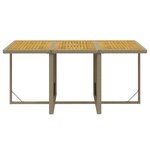 vidaXL Ensemble à dîner de jardin coussins 11 Pièces Résine tressée Beige