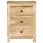 vidaXL Table de chevet 45x35x60 cm Bois de manguier massif