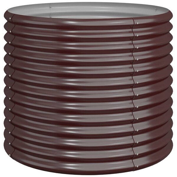 vidaXL Jardinière de jardin Acier enduit de poudre 80x80x68 cm Marron