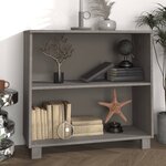 vidaXL Buffet HAMAR Gris clair 85x35x80 cm Bois massif de pin