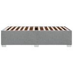 vidaXL Cadre de lit Gris clair 90x190 cm Tissu