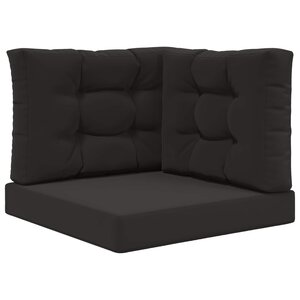 vidaXL Coussin de canapé d'extérieur Polyester Noir 60 x 60 cm