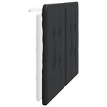 vidaXL Coussin de tête de lit noir et blanc 140 cm similicuir