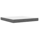 vidaXL Cadre de lit avec matelas Gris foncé 180 x 200 cm Velours