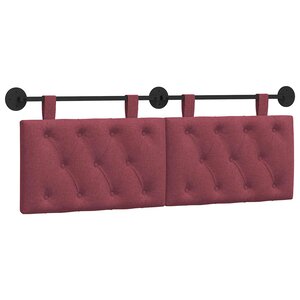 vidaXL Tête de lit suspendue Bordeaux Tissu