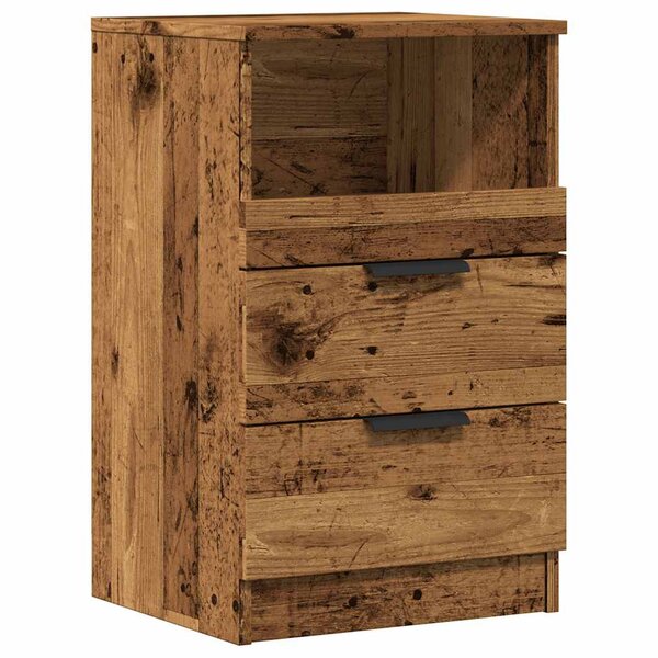 vidaXL Table de chevet vieux bois 40x36x65 cm bois d'ingénierie