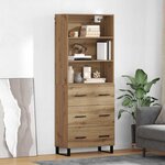 vidaXL Haut Armoire avec tiroir Chêne artisanal 69 5 x 34 x 180 cm