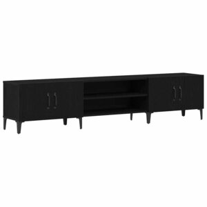 vidaXL Meuble TV Chêne noir 180 x 31 5 x 40 cm Bois d'ingénierie