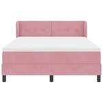 vidaXL Lit à ressorts avec matelas Rose 160 x 200 cm Velours