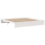vidaXL Cadre de lit avec tête de lit sans matelas blanc 200x200 cm