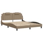 vidaXL Cadre de lit Viana avec LED sans matelas cappuccino 160x200 cm