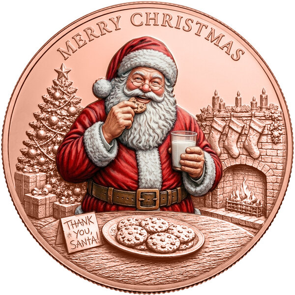Monnaie SANTA CLAUS 5 Oz Cuivre 500 Francs Cameroon 2026
