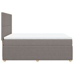 vidaXL Sommier à lattes de lit avec matelas Taupe 140x200 cm Tissu