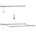 Store Manuel Rétractable vidaXL avec LED Blanc 450x300 cm