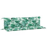 vidaXL Coussins de banc de jardin lot de 2 motif de feuilles