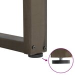 vidaXL Pieds de table à manger en U 3 pièces Acier naturel 80 x (72-73) cm Acier