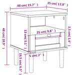 vidaXL Table de chevet SENJA aspect de rotin marron bois de pin massif