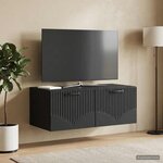 vidaXL Meuble TV mural Noir 78 5 x 41 x 30 cm Bois d'ingénierie