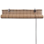 vidaXL Stores roulants en bambou 2 Pièces Marron 120x220 cm