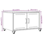 vidaXL Table basse vert olive 68x50x43 5 cm acier
