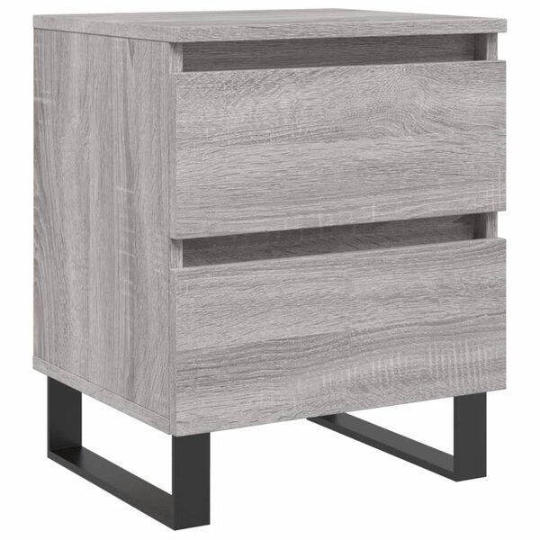 vidaXL Table de chevet sonoma gris 40x35x50 cm bois d’ingénierie