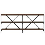 vidaXL Table console chêne marron 180x30x75 bois d'ingénierie et fer