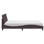 vidaXL Lit avec matelas Hanko marron foncé 120x200 cm tissu