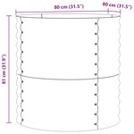 vidaXL Jardinière surélevée Vert 80 x 80 x 81 cm Acier
