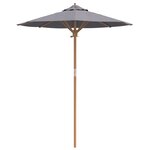 vidaXL Parasol de jardin gris foncé 180x230 cm en bambou