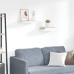 vidaXL Étagères flottantes 2 Pièces chêne et blanc 50x23x3 8 cm MDF