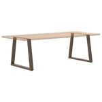 vidaXL Pieds de table à manger en forme de V  2 pièces  acier naturel  70 x (72-73 3) cm