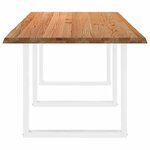 vidaXL Table à manger marron clair bois de chêne massif rectangulaire