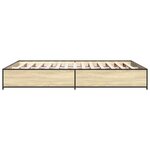 vidaXL Cadre de lit sans matelas chêne sonoma 140x200 cm