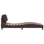 vidaXL Cadre de lit sans matelas marron foncé 100x200 cm tissu