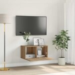 vidaXL Meuble TV Marron 60 x 30 x 30 cm Bois d'ingénierie