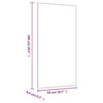 vidaXL Miroir mural 50x100 cm Verre Rectangulaire